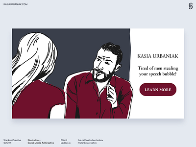 Kasia Urbaniak social media ad creative brand design brand identity branding conversation facebook facebook ads flat flat design flat illustration icon illustration instagram instagram ads linkedin logos socialmedia vector