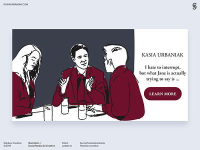 Kasia Urbaniak social media ad creative 2 brand design branding facebook flat flat design flat illustration icon illustration instagram linkedin logo social media vector