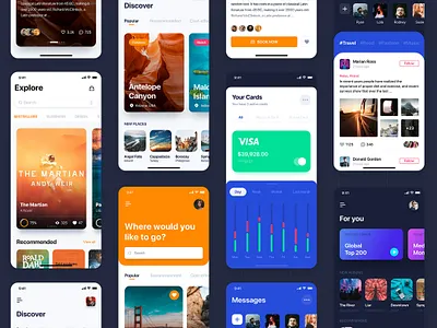 Pallas Mobile UI Kit app app ui articles interface ios login map material menu mobile on boarding profile sign up social statistics template theme tracking ui ui kit