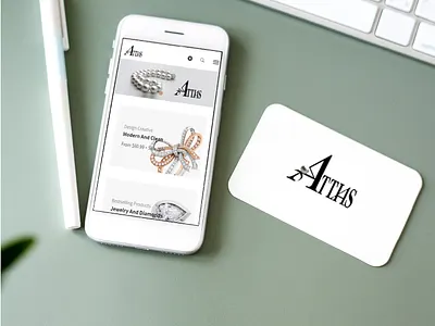 ATTIAS jewerly app branding design flat logo minimal ui ux