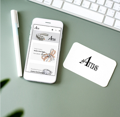 ATTIAS jewerly app branding design flat logo minimal ui ux