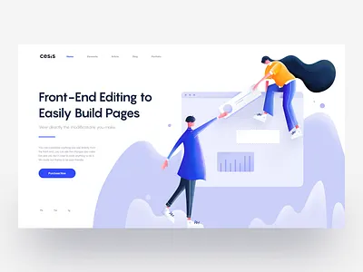 Cesis WordPress :: Front-End Editor :: Illustration business business man business woman clean creative envato front end editor illustration landing design landing page minimal page builder team work theme tranmautritam tranmautritam team ui design ui designers web design wordpress