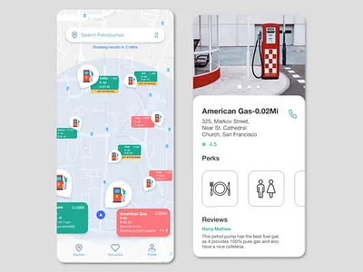 PetrolMap app branding commercial design illustration ios design location map navigation petrol ui ux web