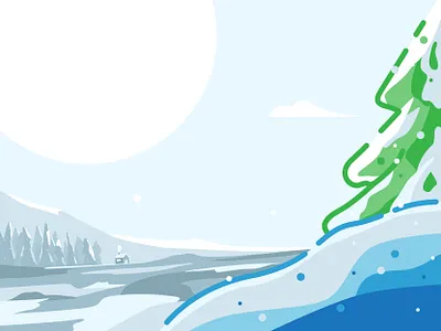 The Winter Tree christmas december holiday ice illustration season snow tree winter winter fall winter is coming