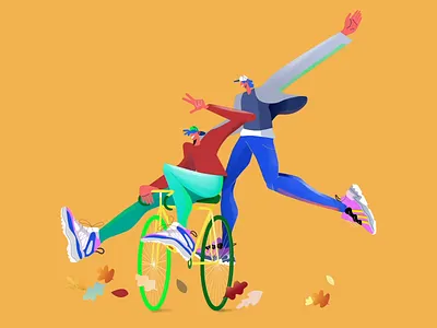 Autumn 3 aftereffects animation autumn bike character characterdesign fall fun illustration kicks leaves motiongraphics motionillustration motionlovers motionmass movingillustration people play seasons sneakers