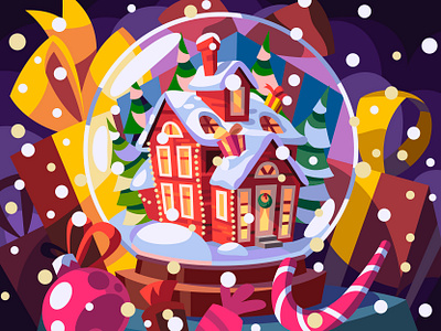 Christmas ball art ball cartoon christmas design graphic illustration vector xmas