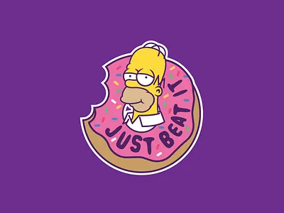 Just beat it donut homer simpson sprinkles