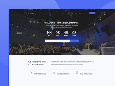 Event Landing conference convention design event event booking event branding event landing page event website landing page leadengine marketing meetups multipurpose startup webdesign webinar website wordpress wordpress theme workshop