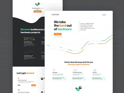 Factor's new website assistant branding design digital dribbble engineer engineering factor identity interface landing landing page manufacturer new brand pelostudio popular ui uidesign webdesign website