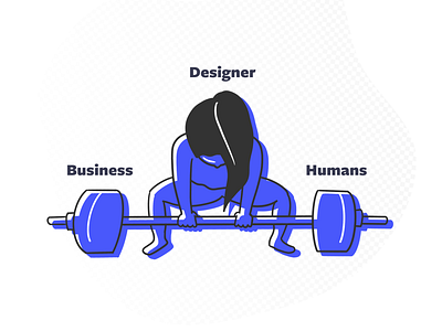 UX lifting illustration ux design