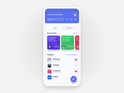 Article & Ebook Reading app - Interactions aftereffects animation app article books design ebook interaction medium mobile reading ui ui design user experience user interface ux