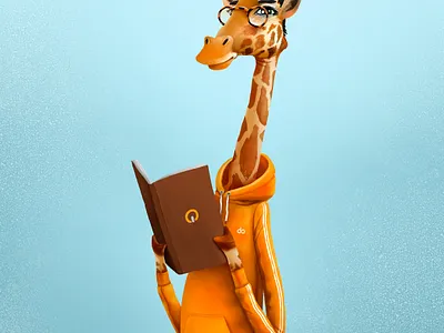 Jirafa character design advert animal cartoon cg character children illustration kids