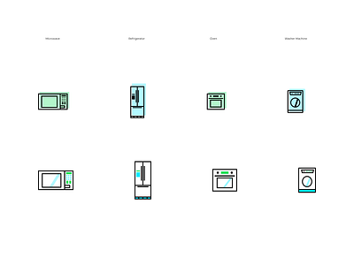 Appliance Icons appliance branding clean figma icon set kovalev logo modern nicholas simple vector white