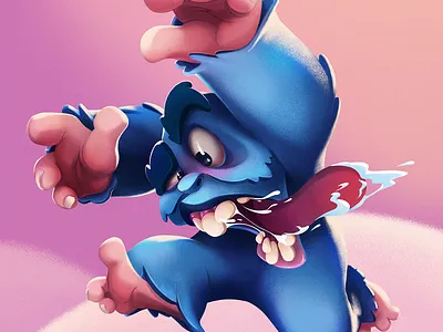 Blue Yeti cartoon character character design characters creature creature design game art raster yeti