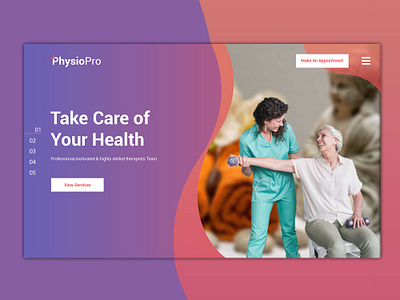 Physiotherapy Clinic Website banner design clinic illustration logo photoshop physiotherapy therapist ui uidesign webdesignagency webdesigner website website design