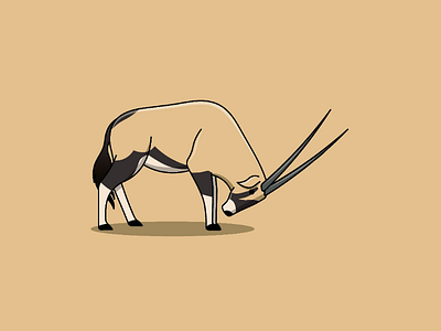 Gemsbok Illustration adobe illustrator design digital flat flat design flat illustration illustartion illustartor illustration illustration art logo logo design logodesign logos minimalist minimalistic vector vector art vector illustration