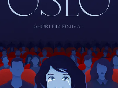 Short Film Festival character cinema colors emotions festival film girl illustration light material noise people poster vector