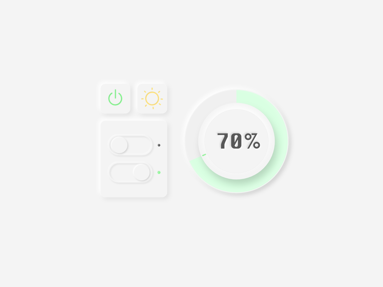 neumorphism experiment button clean controll dash dashboard interface minimal modern neumorphic neumorphism settings skeuomorph skeuomorphic soft soft ui toggle ui white