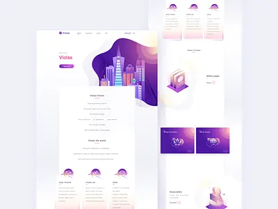 Violas项目网站 branding design illustration illustrator minimal typography ui ux vector web