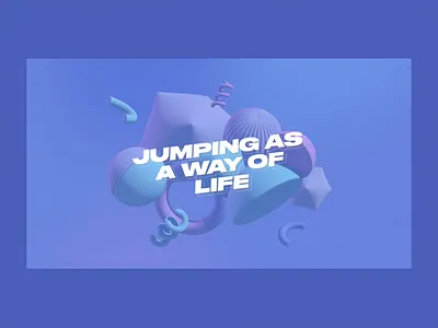 I-Jump 3d animation button colorful cursor figure grid hover interaction mainpage minimal motion preloader ribsone typogaphy ui ux violet webdesign website