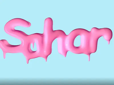 Melting Text 3d 3d modelling cinema 4d cinema4d