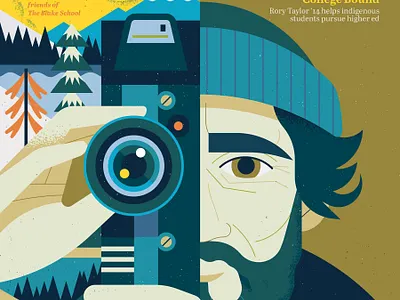 Yellowstone character cover digital editorial film folioart illustration landscape magazine owen davey portrait wildlife
