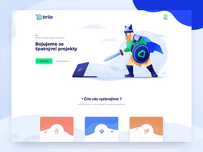 brilo.team design knight logo viking web