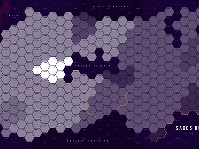 Hex Map for Traveller RPG (Tabletop) game design illustration