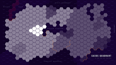 Hex Map for Traveller RPG (Tabletop) game design illustration