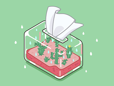 Desert cactus illustration ui