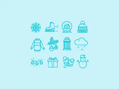 Icons winter design icon illustration vector