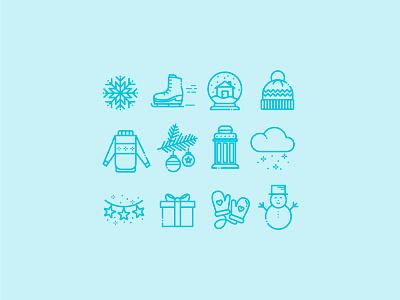 Icons winter design icon illustration vector