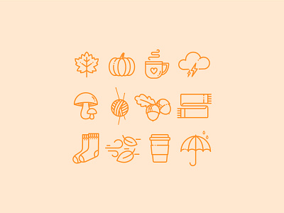 Autumn icons design icon illustration vector