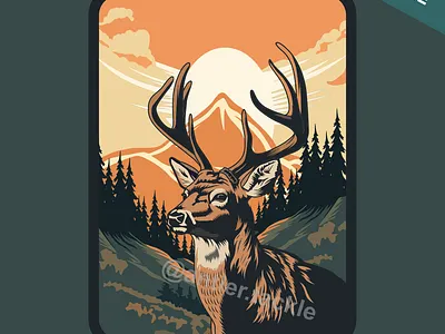 Deer Hunting Illustration hunting t shirt design