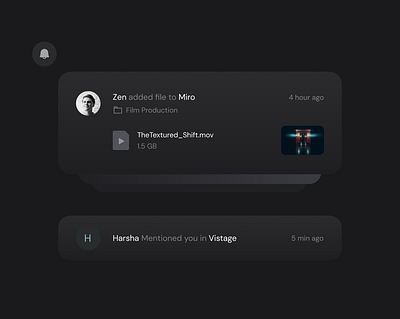 Notification UI app design dark ui dashboard notification figma design notification ui ui web design