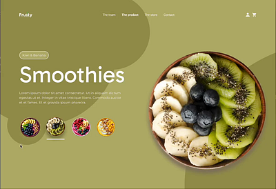 Interactive Header - Food UX/UI animation branding design figma ui user interface ux uxui