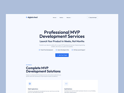 Multipage SaaS | Digital Shed — MVP Development Services branding design graphic design interface logo saas ui ux web