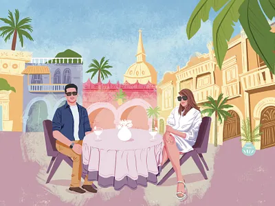 Illustrated Photobook anniversary gift comicart couple illustration couple portrait digitalart illustration portrait illustration travel illustration travel memories valentines illustration wedding illustration