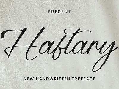 Haftary is a delightful handwritten font ligature font