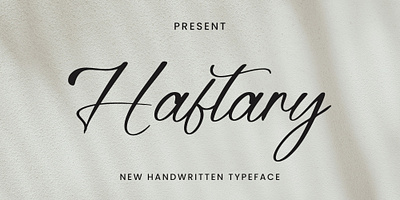 Haftary is a delightful handwritten font ligature font