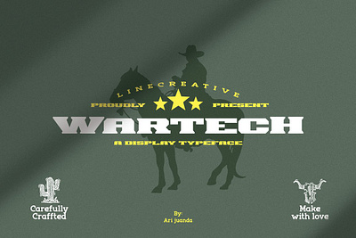 Wartech bold bold font cowboy font display display font display type logo slab font slab serif slab serif font typeface typeface font vintage vintage font vintage logo wartech