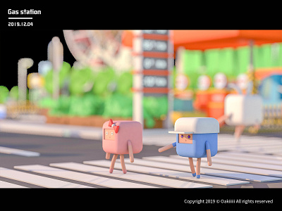 Trying to hold her hand c4d 插图 设计