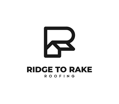 Ridge to Rake | Logo Design bold brand brand identity creative icon lettermark logo mark r repairs roofing smart strong symbol typography