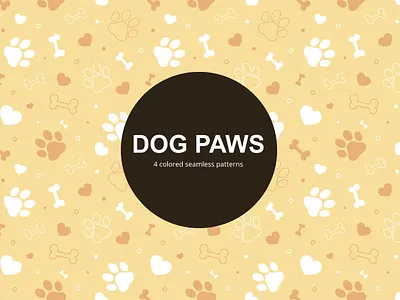Dog Paws Vector Free Seamless Pattern free freebie graphics pattern typography vector