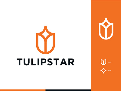 Tulip Star awesome bloom brand identity branding company logo dribbble floral flower graphic design light line logo logo design logo idea monoline nature netherlands plant star tulip