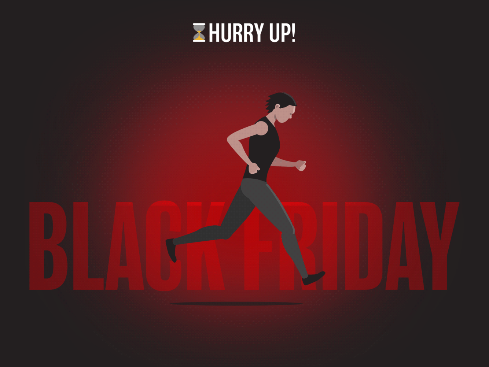Black Friday Runner black friday gif animation hurry loop man run cycle run for sale runner running running app running man sport
