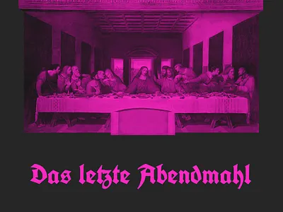 Last Supper blackletter microsite pink