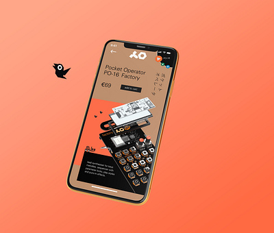 PO-16 mobile UI adobexd clean concept design illustrator iphone x mobile photoshop technology ui ux