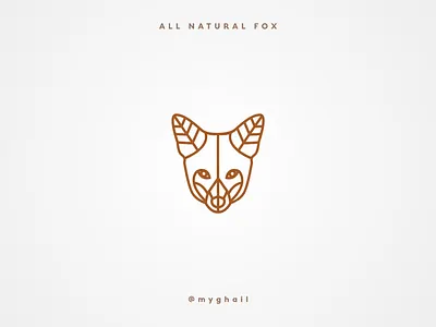 All Natural Fox | Daily Logo Challenge #16 animal art branding creative dailylogo dailylogochallenge design fox fox logo foxes icon inspiration inspirations line lineart logo minimal