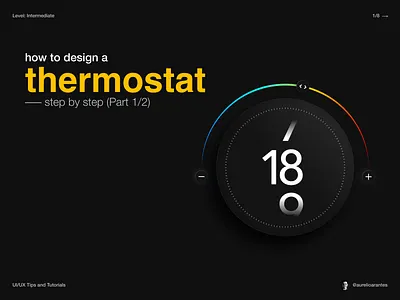 Design Tutorial – How to design a thermostat adobe xd app dashboard design tutorial figma mobile app sketch thermostat ui designs ux design webdesign